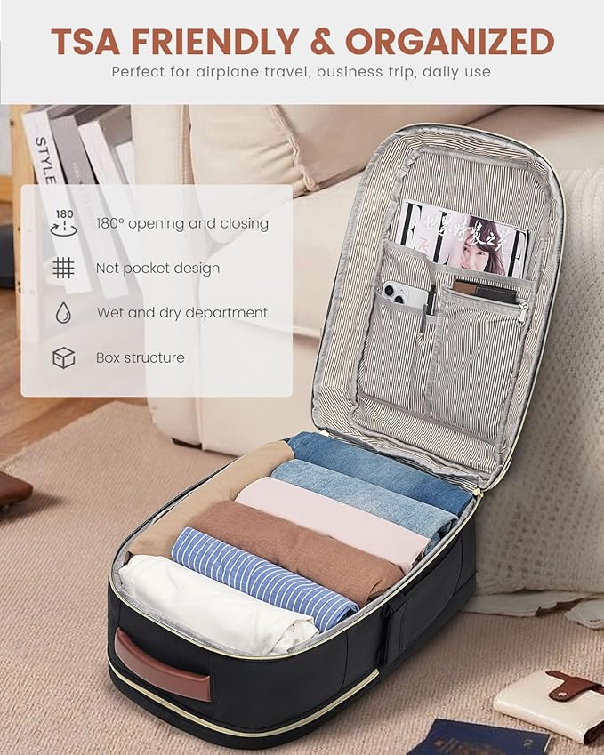 LOVEVOOK Travel Backpack For Women, 40L Carry On Backpack Flight Approved - Image 5