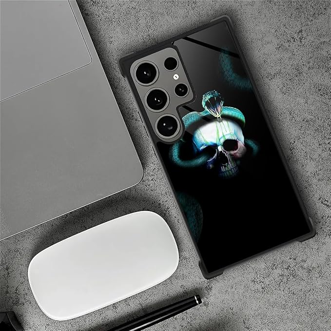 for Samsung Galaxy S24 Ultra Case, Skeleton Winding Snake Pattern Graphic - Image 2