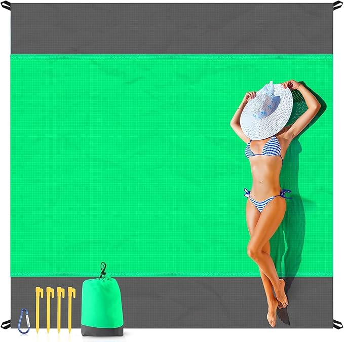 EASYFUN Beach Blanket Sandproof Oversized, Portable Picnic Mat by Unknown