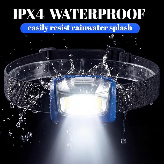 Macarrie LED Headlamps IPX4 Waterproof 3 Modes Headlamp Flashlight Bright Head - Image 3