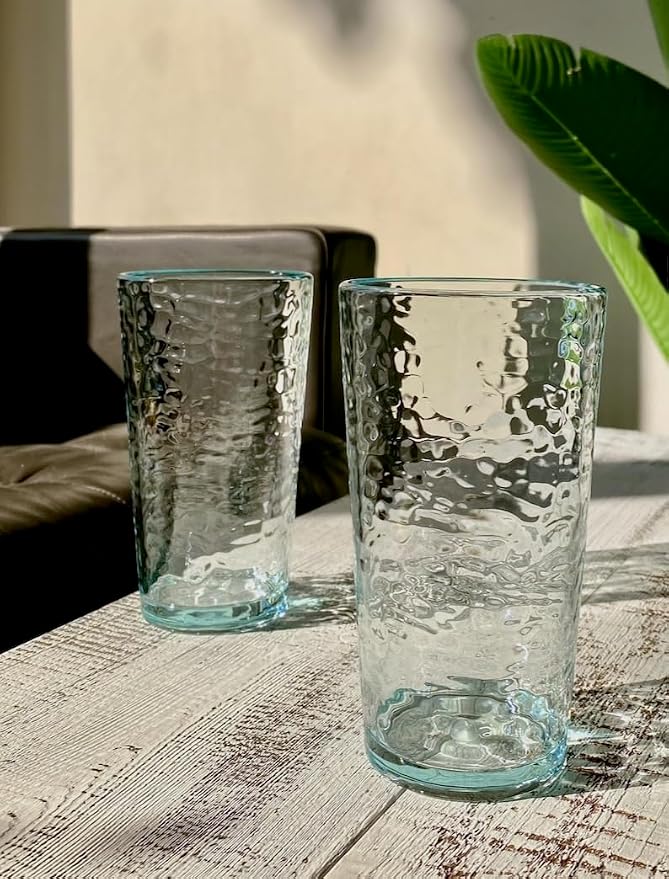 KLIFA- NICE- 20 ounce, Acrylic Highball Drinking Glasses, Stackable Plastic - Image 8