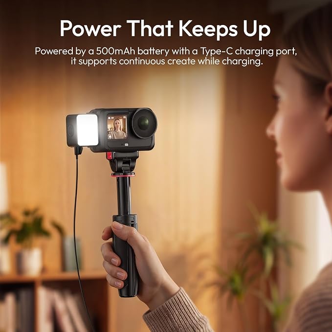 Vlogging Light for DJI Osmo Nano/Osmo Action 6, ULANZI LM24 Waterproof Magnetic - Image 5