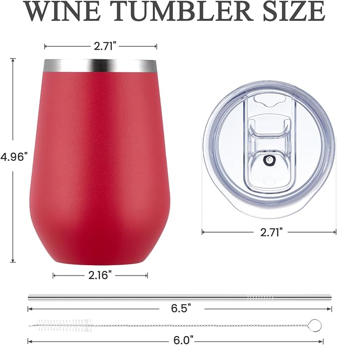 MEWAY Stemless 12oz Insulated Wine Tumbler - Image 6