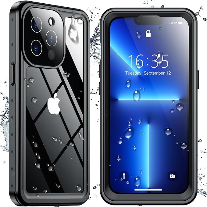 SPIDERCASE Only Designed for iPhone 13 Pro Max Case Waterproof, Built-in Lens & by SPIDERCASE