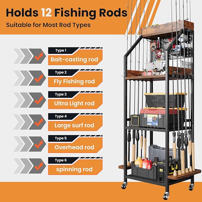 Fishing Rod Holder for Garage - Image 4