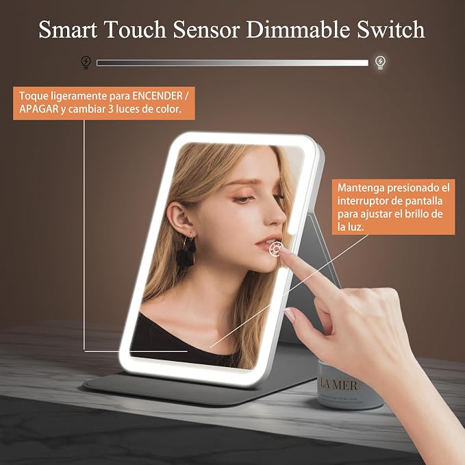 Rechargeable Travel Lighted Makeup Vanity Mirror - Image 4