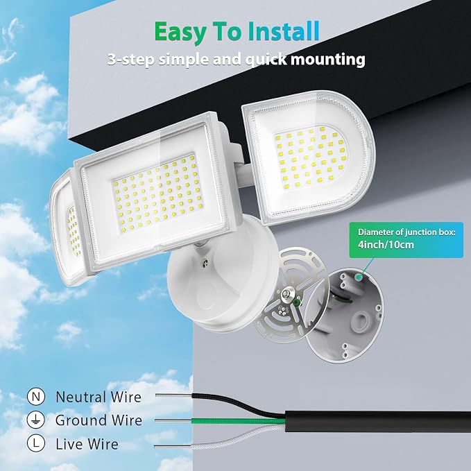 iMaihom 140W Flood Lights Outdoor, 14000LM Ultra Bright LED Flood Light Outdoor - Image 6