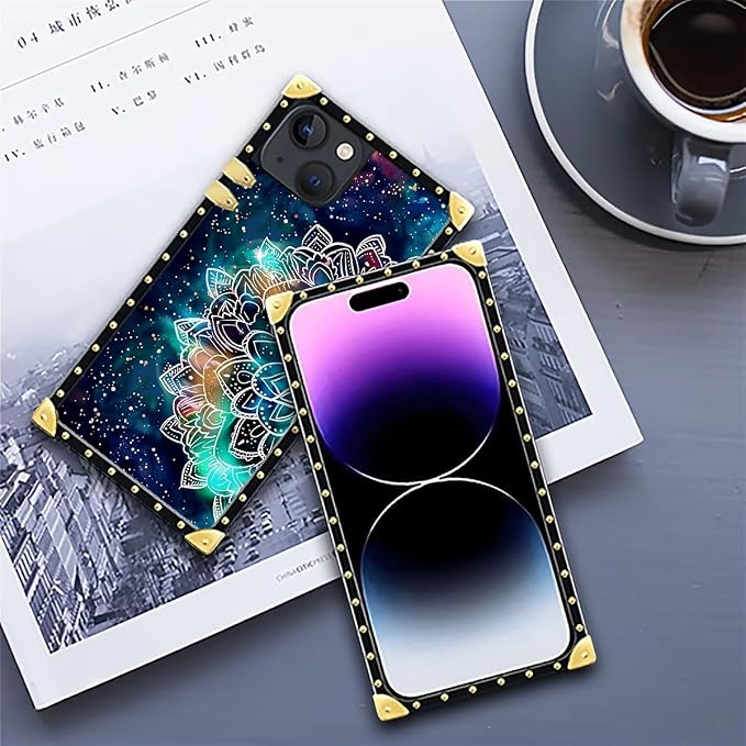 Compatible with iPhone 14 Case, Starry Sky Colourful Mandala Luxury Golden - Image 6