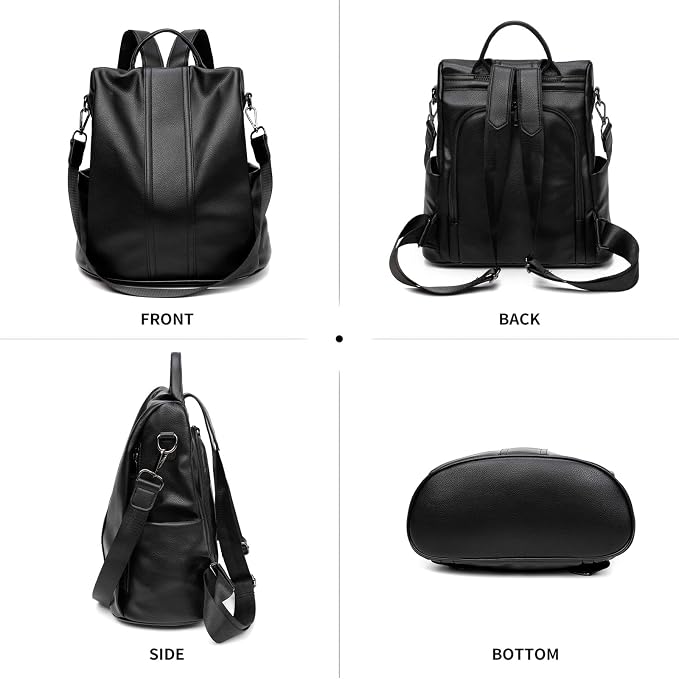 PINCNEL Women Backpack Purse Waterproof Nylon Anti-theft Rucksack Lightweight - Image 3