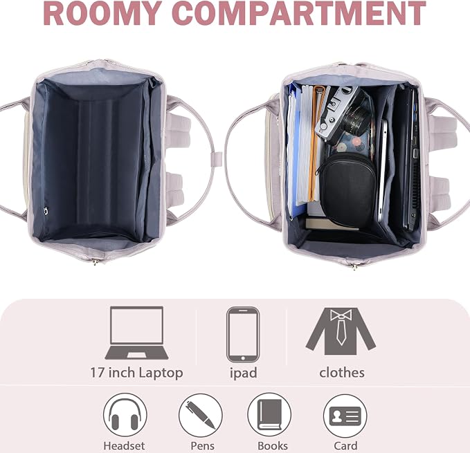 KROSER Laptop Backpack 17" Stylish Backpack Water Repellent College Casual - Image 4