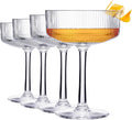 Khen Vintage Art Deco Shatterproof Coupe Martini, Champagne & Cocktail Glasses by Khen