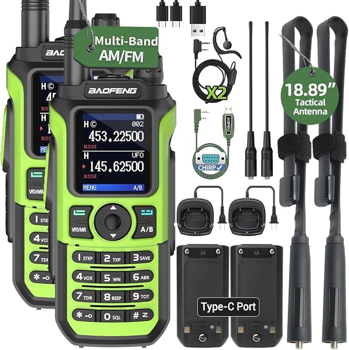 Baofeng Radio Ham Radio UV-21R UV-5R Ham Radio Handheld Rechargeable NOAA by Unknown