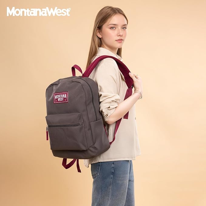 Montana West Backpack for Women Men 2 PCS Lightweight College Bookbags Casual - Image 2