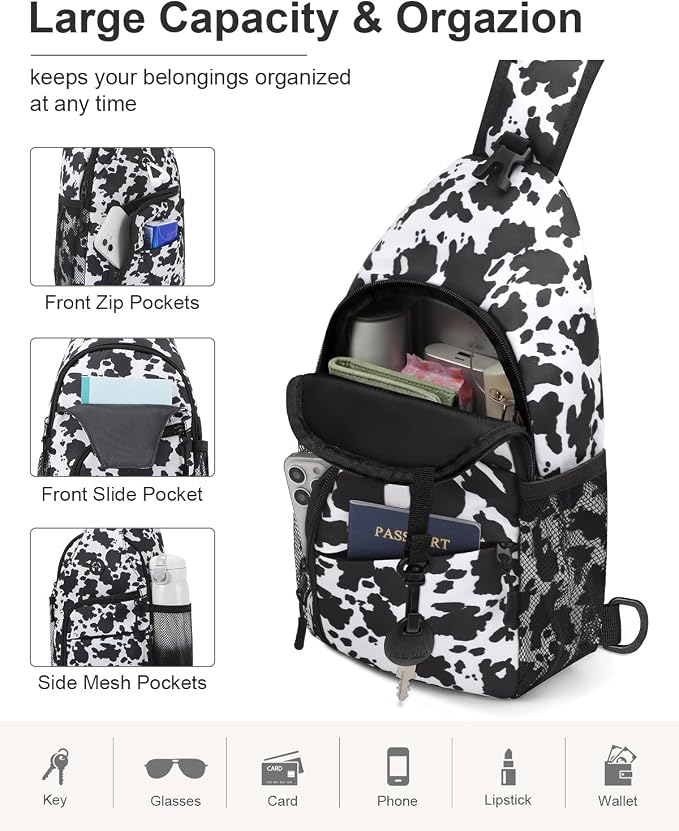 Pritent Crossbody Bags for Women Man Waterproof Sling Bag Backpack Trendy - Image 3
