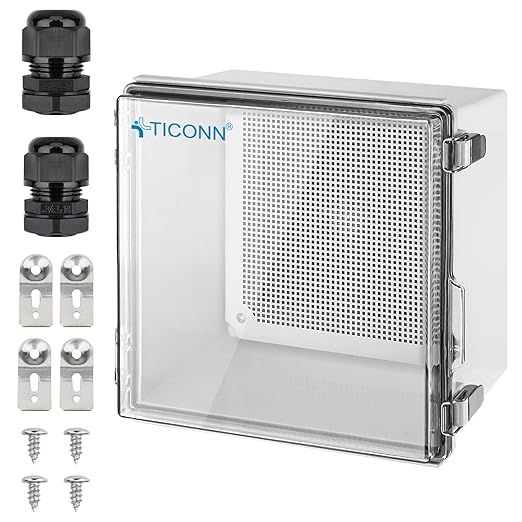 TICONN Outdoor Electrical Box Waterproof, Junction Box IP67 ABS Plastic by TICONN