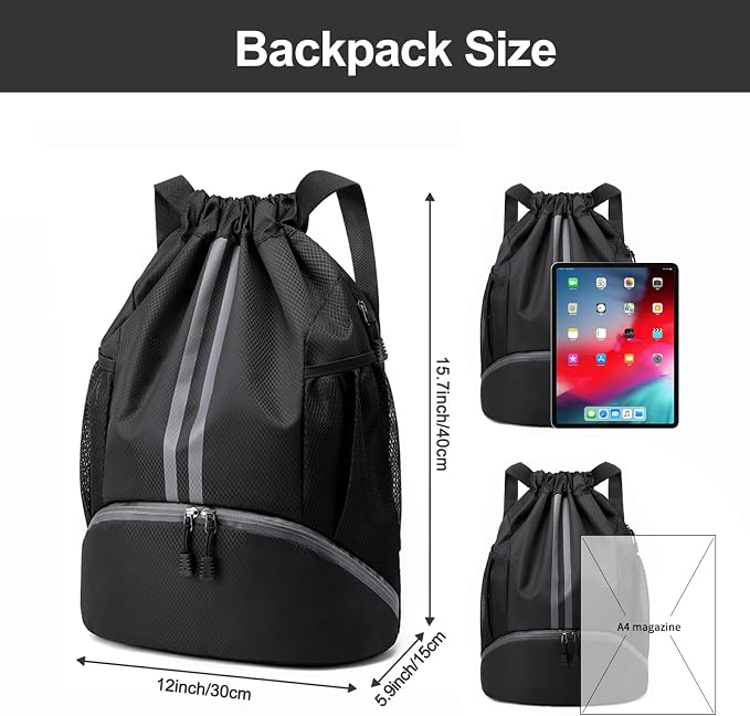 Hoedia Sports Drawstring Backpack - Image 2