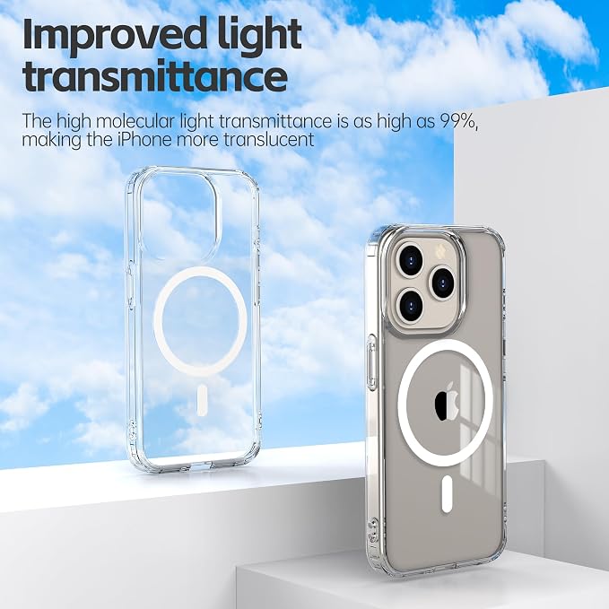 Magnetic Designed for iPhone 15 Pro Case Clear - Image 4