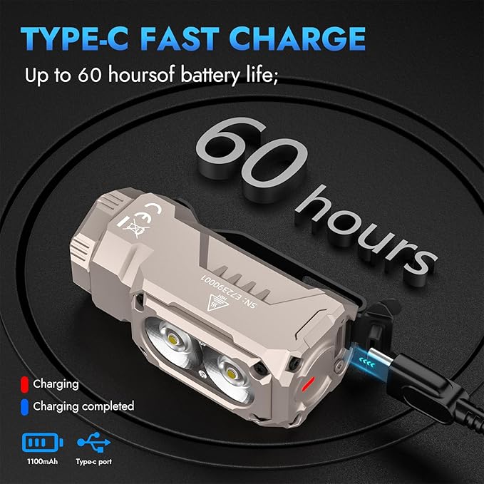 WUBEN E7 1800 Lumen Rechargeable Mini Flashlight - Image 7