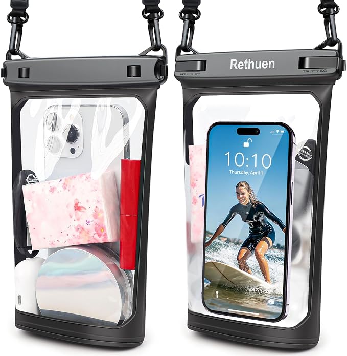 Large Waterproof Phone Pouch, Cell Phone Dry Bag by Rethuen