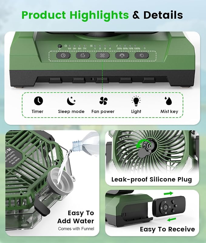 Camping Misting Fan - Image 9