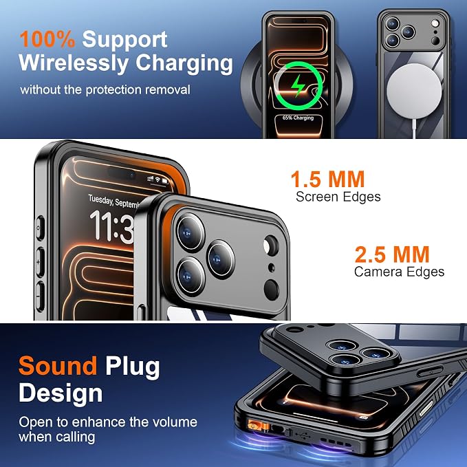 SPIDERCASE for iPhone 17 Pro Max Case Waterproof, Built-in Lens & Screen - Image 5