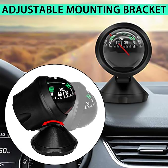 Compass for Car, Automotive Dashboard Accessories Car Compass Ball - Image 6