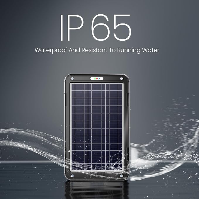 POWOXI 12V Solar Car Battery Charger: 12W Solar Panel Kit Battery Trickle - Image 5