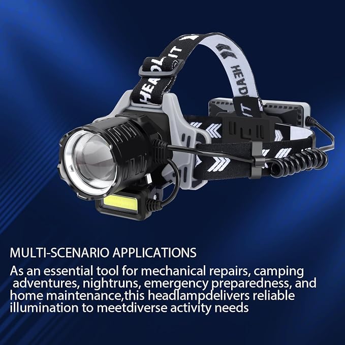Bud K Rechargeable LED Headlamp, 1200 Lumens Super Bright Headlamp Flashlight - Image 7