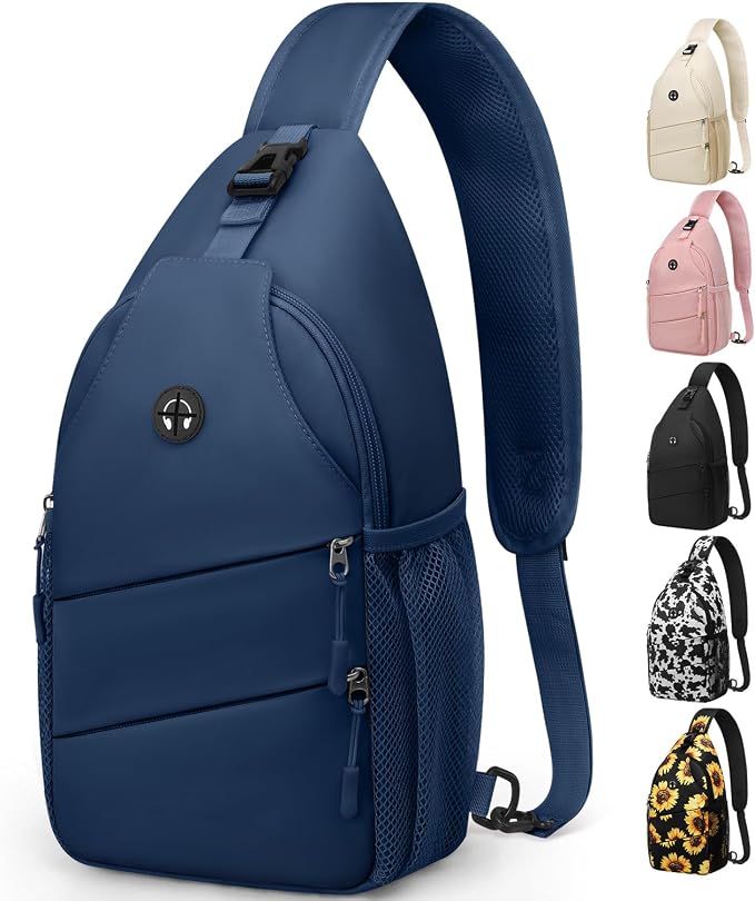 Pritent Crossbody Bags for Women Men Trendy Sling Bag Backpack Casual Chest Bag by Pritent