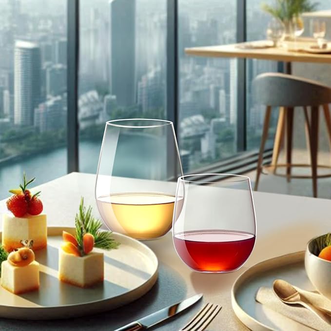 Amazing Abby - Cindy - 14-Ounce Unbreakable Tritan Wine Glasses, Plastic - Image 2