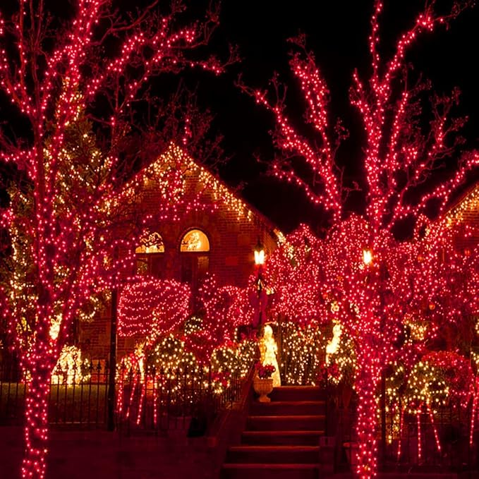 Upgraded 75.8 FT 200 LED Red Christmas Lights Outdoor Indoor, Memory Function & - Image 6