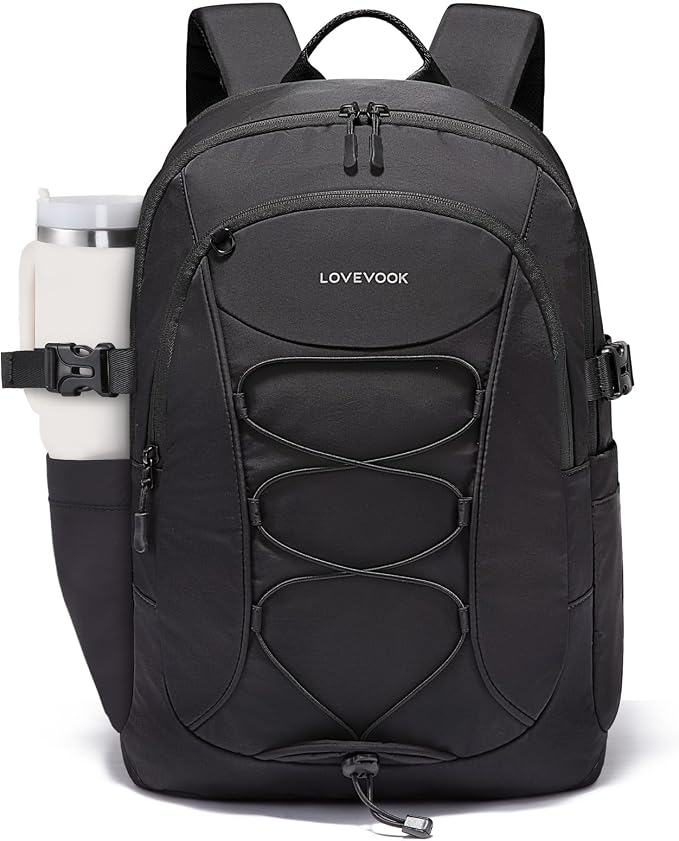 LOVEVOOK Mens Backpack with Giant Tumbler Holder Pocket, 18 Inch Everyday by LOVEVOOK