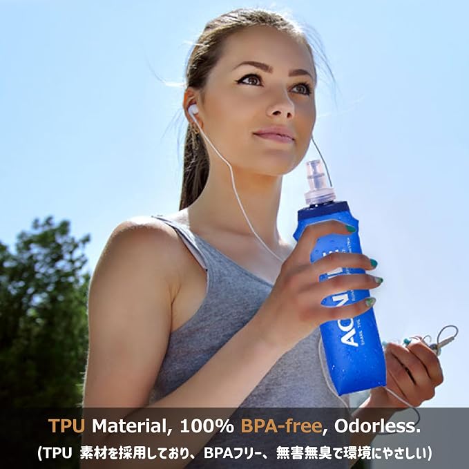 Azarxis TPU Soft Flask Collapsible Water Bottles BPA-Free 250ml 350ml 500ml - Image 3