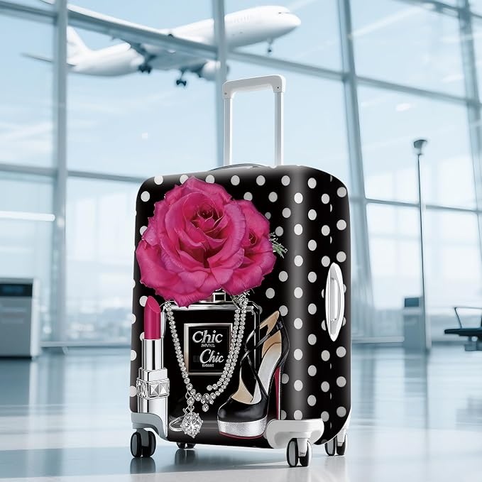 Native American Tribal Teepee Travel Luggage Cover -Stretchable Airplane - Image 9