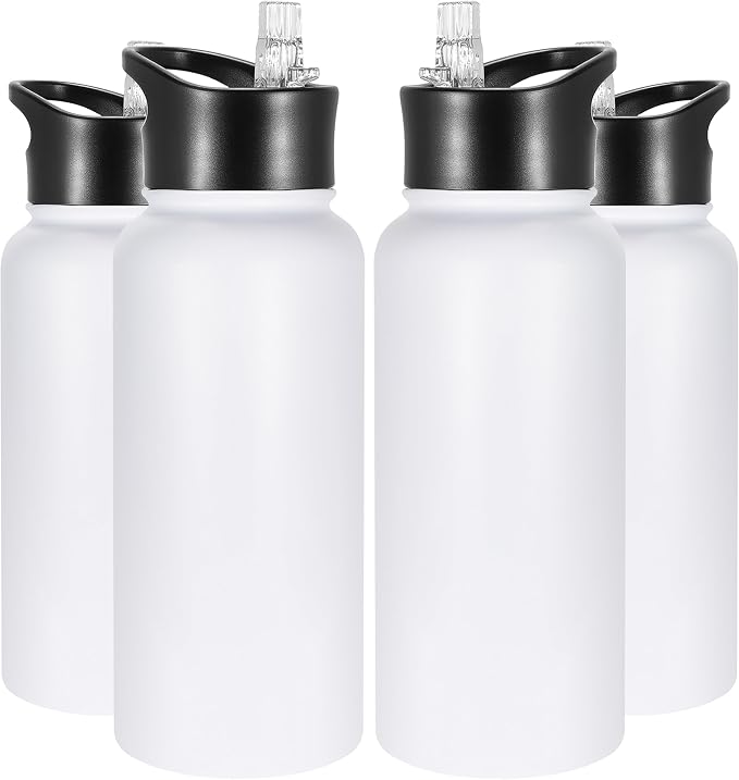 VEGOND 32 oz Insulated Water Bottle Bulk Stainless Steel Metal Water Bottles by VEGOND