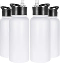 VEGOND 32 oz Insulated Water Bottle Bulk Stainless Steel Metal Water Bottles by VEGOND