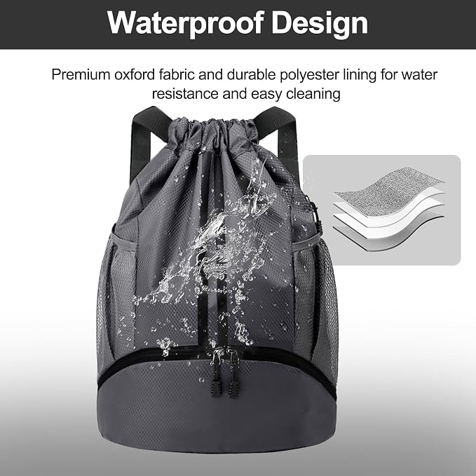 Hoedia Sports Drawstring Backpack - Image 3