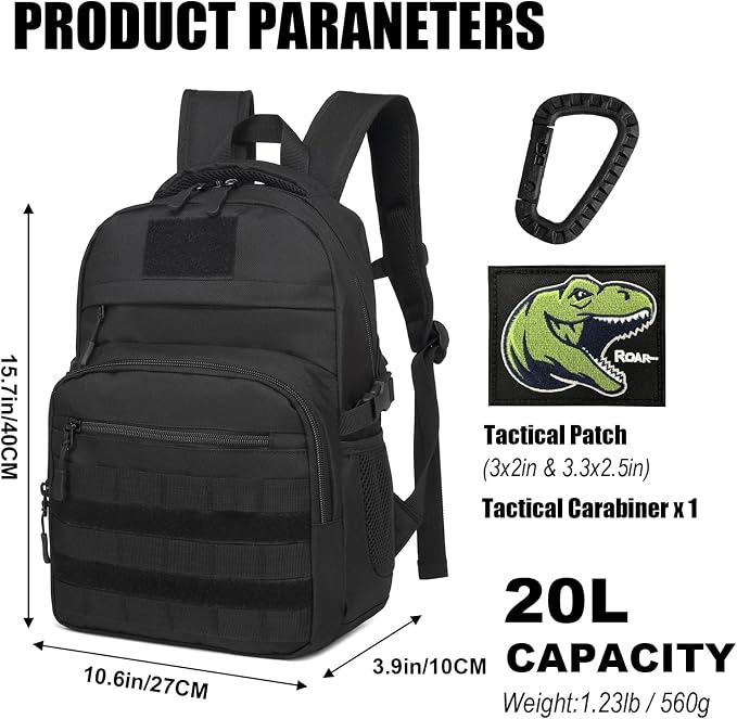 Kids Tactical Backpack Army Molle Bookbag Military Boys Backpack - Image 2