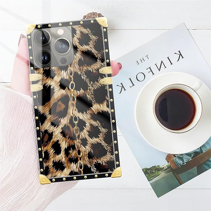 Compatible with iPhone 13 Pro Case, Seamless Gold Chain Leopard Luxury Golden - Image 7