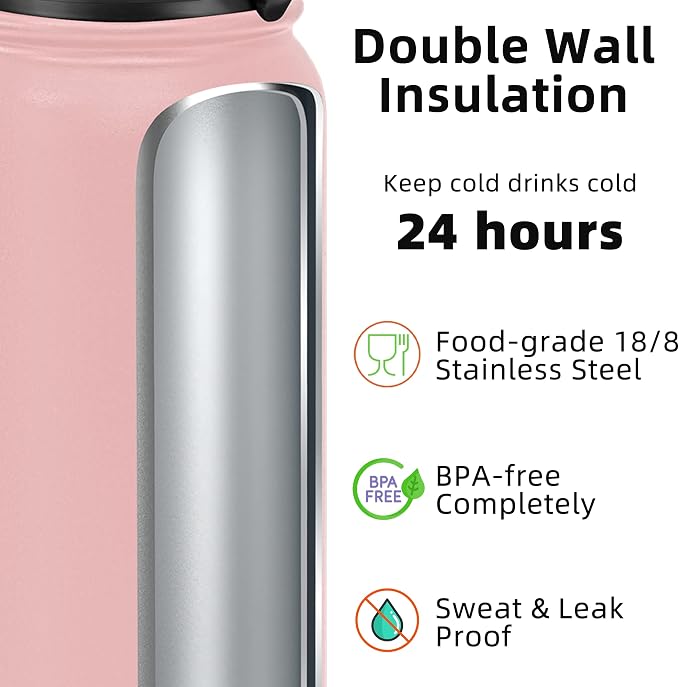 Fanhaw 20 oz Insulated Stainless Steel Water Bottle - Image 3