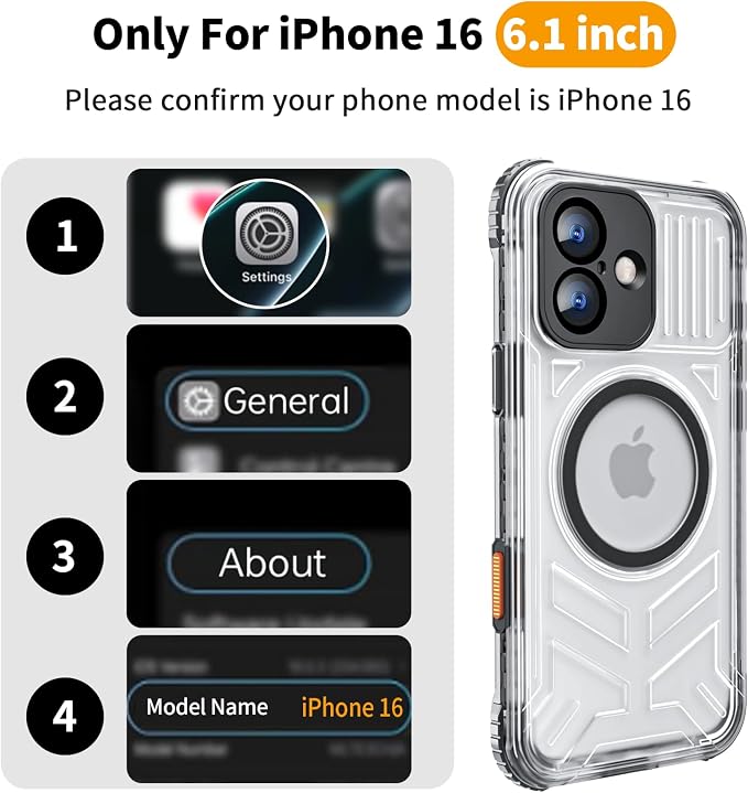 for iPhone 16 Waterproof Case, Compatible - Image 2