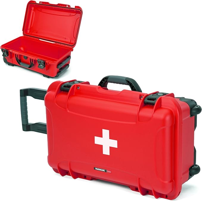 NANUK 935 Wheeled Waterproof First Aid Box Empty – Durable, Medical First Aid by NANUK