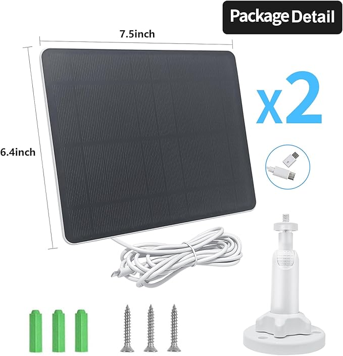 Solar Panel Charger for Arlo Essential 2K Outdoor/Essential XL Camera/Essential - Image 6