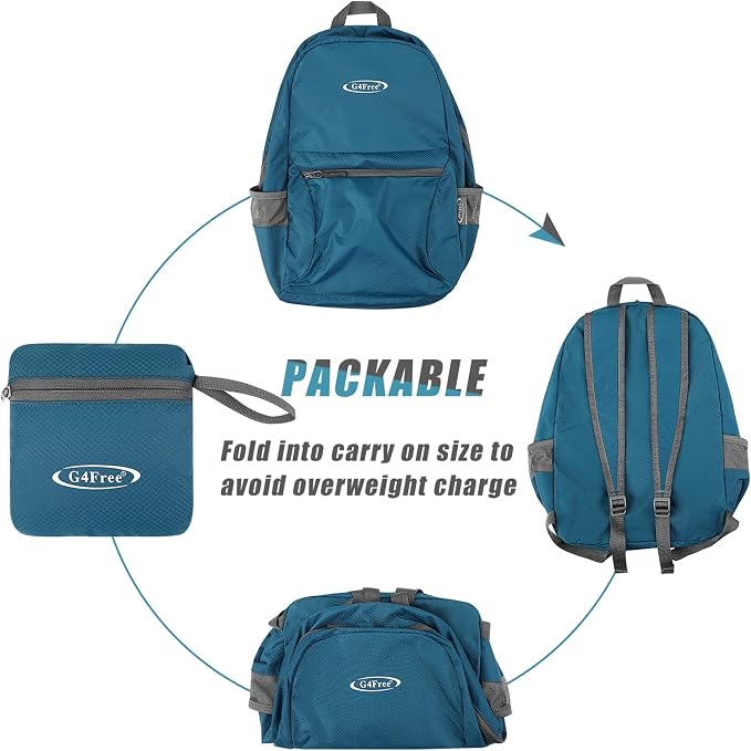 G4Free 20L Lightweight Packable Backpack Travel Hiking Daypack Foldable Backpack - Image 6