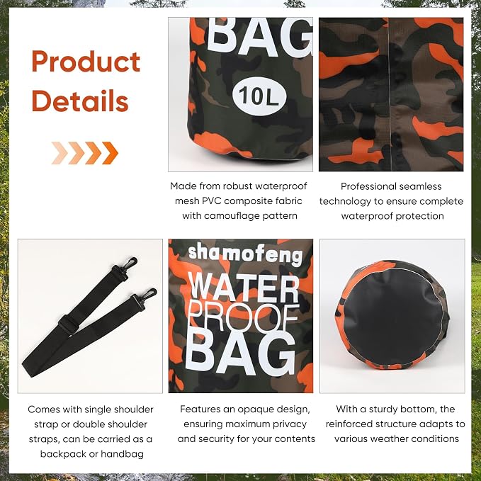 Waterproof Dry Bag 5L/10L/15L/20L/30L Roll Top Dry Storage Backpack - Image 5