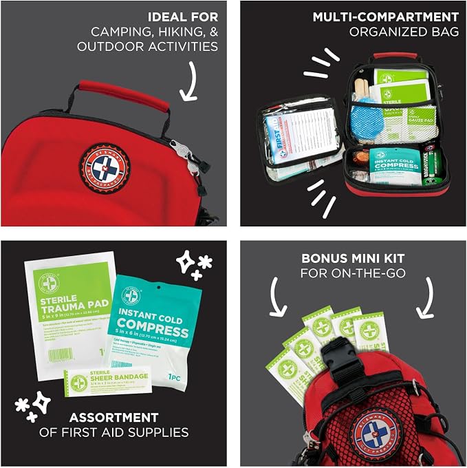 Be Smart Get Prepared 398pc Emergency First Aid Kit + BONUS Mini Kit included - Image 5