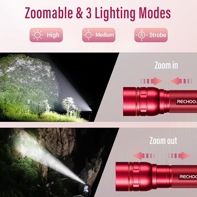 RECHOO Rechargeable Flashlights High Lumens, G1000 Super Bright Flash Light - Image 2