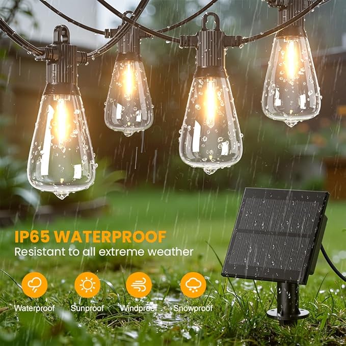 50FT Solar String Lights Outdoor Waterproof IP65 - Image 3