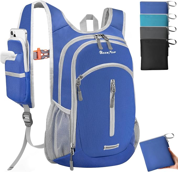 Seektop Small Hiking Backpack Expandable 12L-15L, Lightweight Packable by SeektopSports