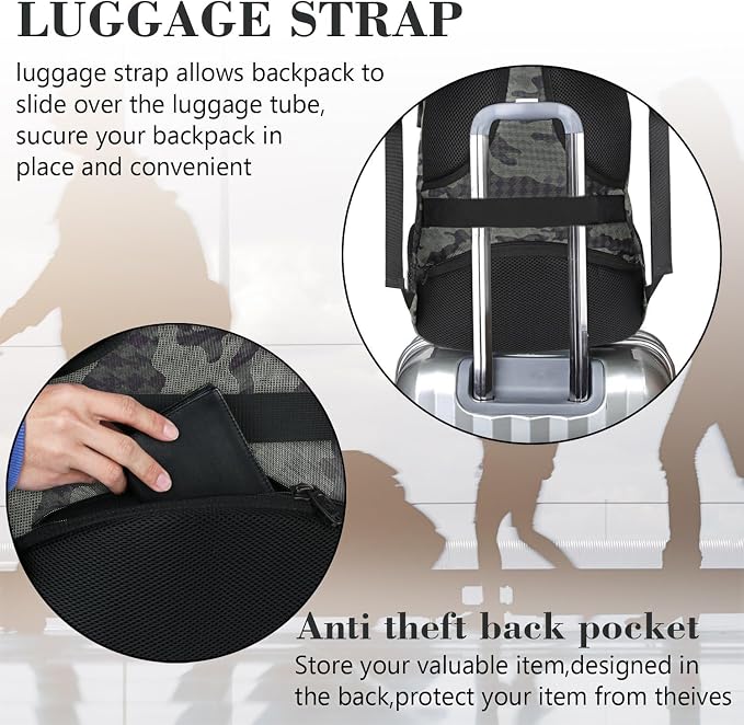MATEIN 17.3 Inch Computer Backpack, Extra Large TSA Friendly Travel Laptop - Image 5